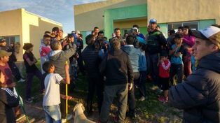 El momento en que negociaban abandonar la toma. 