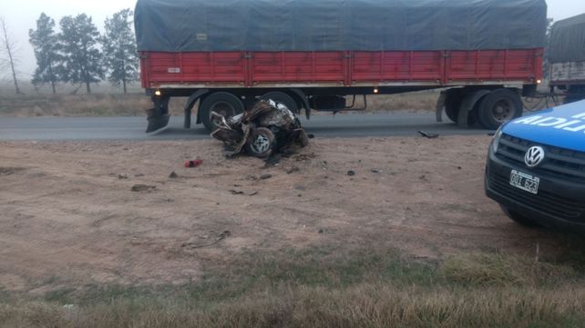 Choque frontal en ruta nacional 34 con un muerto y una mujer en estado grave. IMÁGENES FUERTES.