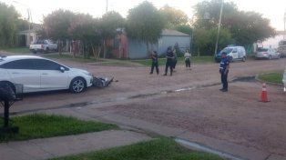 Una motociclista sufrió heridas graves en un choque en Ubajay.