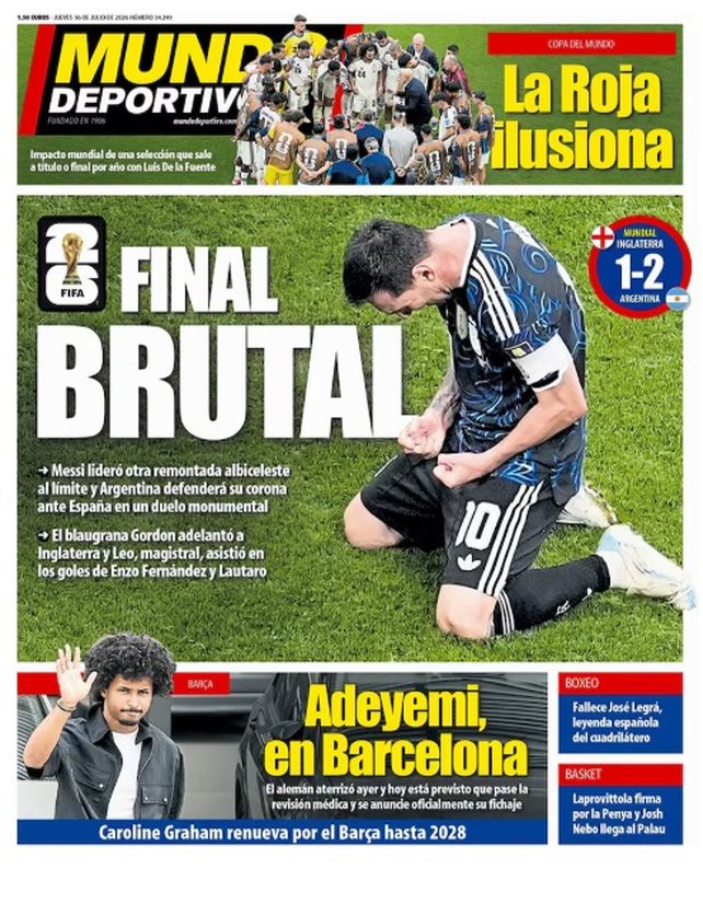 Triunfo de Argentina: las portadas de los principales diarios del mundo