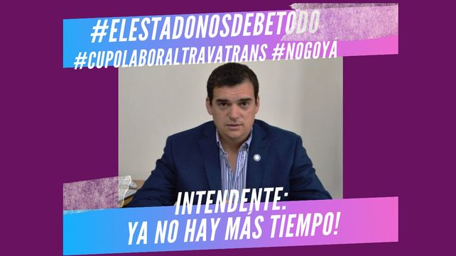Reiteran reclamo por cupo laboral travesti y trans en Nogoyá
