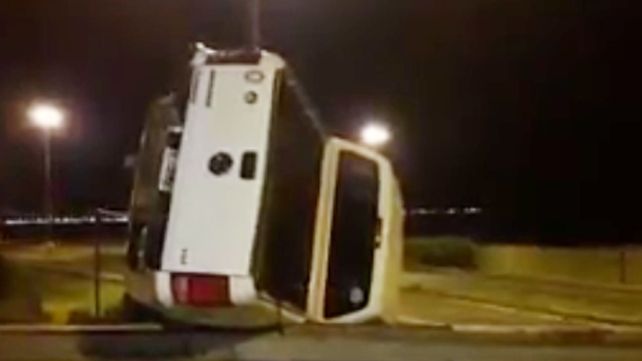 Así quedó uno de los autos siniestrados esta mañana.