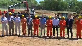 En la recorrida a la planta potabilizadora de Concordia