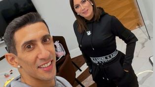 Ángel Di María y su esposa Jorgelina Cardoso, quien una vez más salió en defensa de su marido.