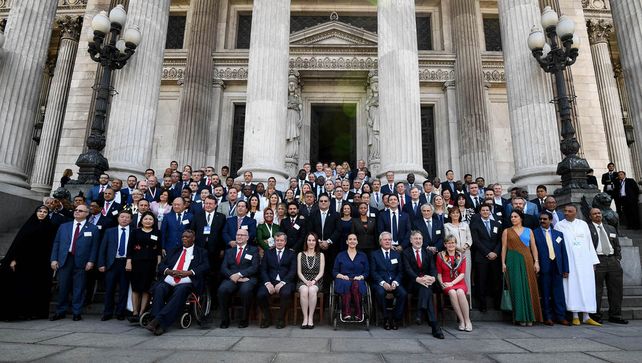 Los participantes de la Conferencia parlamentaria sobre la OMC