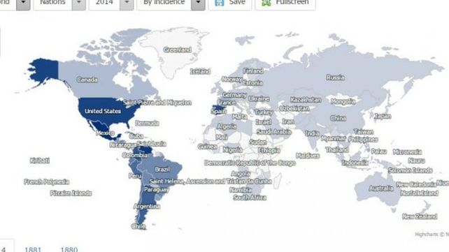 Podés conocer cómo está distribuído tu apellido alrededor del mundo
