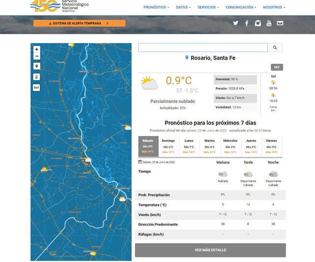El tiempo en Rosario: sábado de mucha nubosidad y para estar muy abrigados