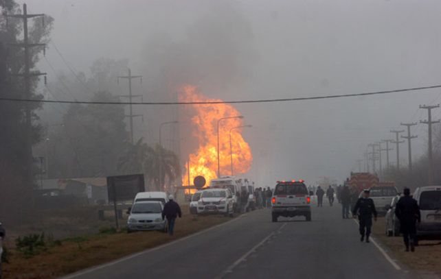La explosión del gasoducto en Pilar provocó un muerto. (Foto: NA)