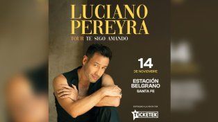 Luciano Pereyra se presentará en Santa Fe