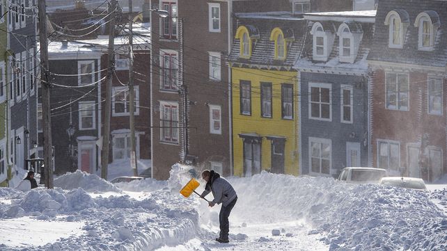 Tormenta de nieve histórica en Canadá