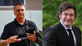 Jair Bolsonaro, expresidente de Brasil, y Javier Milei.