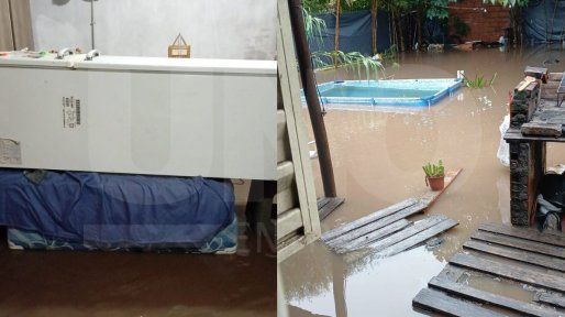 Colonia Avellaneda: una heladera sobre la cama y un patio bajo agua, la imagen que dejó el temporal