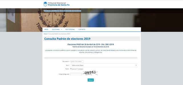 Ya se puede consultar el padrón para las elecciones provinciales