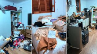 La casa asaltada estaba dada vuelta
