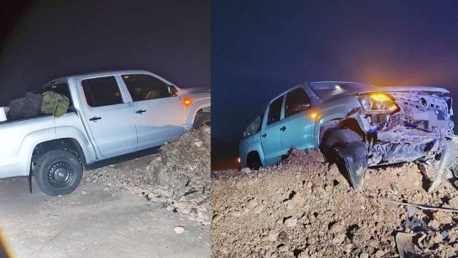 Una pareja que viajaba desde Paraná chocó contra un montículo de tierra de la ruta 18