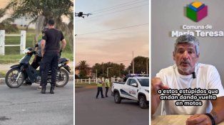 El intendente de María Teresa, Gonzalo Goyechea, anunció quite de beneficios a familias con motos que generen ruidos molestos