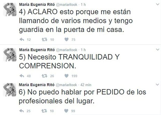 María Eugenia Ritó protagonizó un confuso incidente