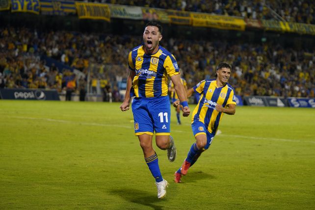 Sebastián Ferreira lo grita con todo, frente a Gimnasia. Anotó dos goles en su estadía en Central.