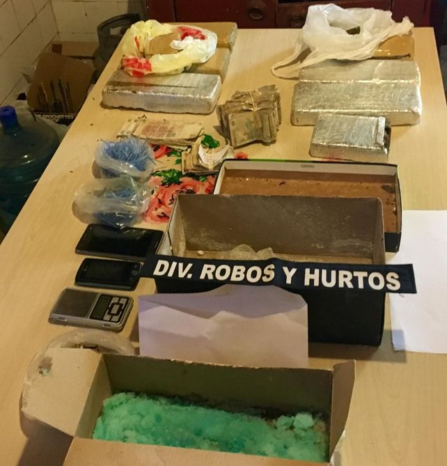 Narcomenudeo. En la casa encontraron más de cinco kilos y medio de marihuana