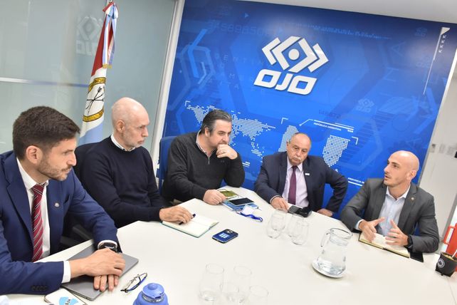 Pullaro y Rodríguez Larreta también se reunieron con el equipo de Seguridad provincial en el OJO.