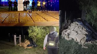 Gendarmería secuestró 941 kilos de marihuana de un cargamento abandonado a la altura de Berna en el norte santafesino