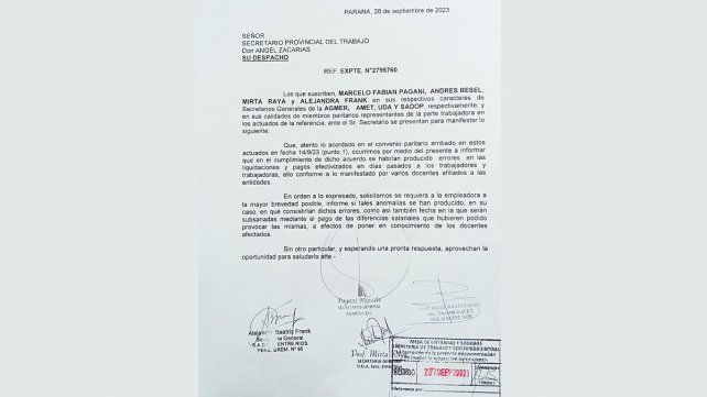 Representantes de Agmer