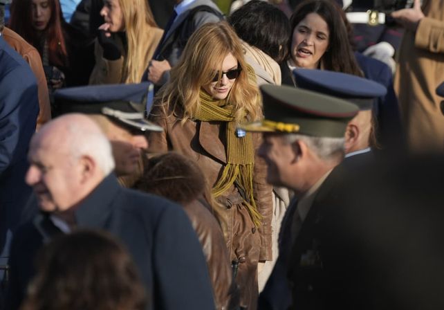 Lilia Lemoine, este sábado por la mañana en el Monumento.