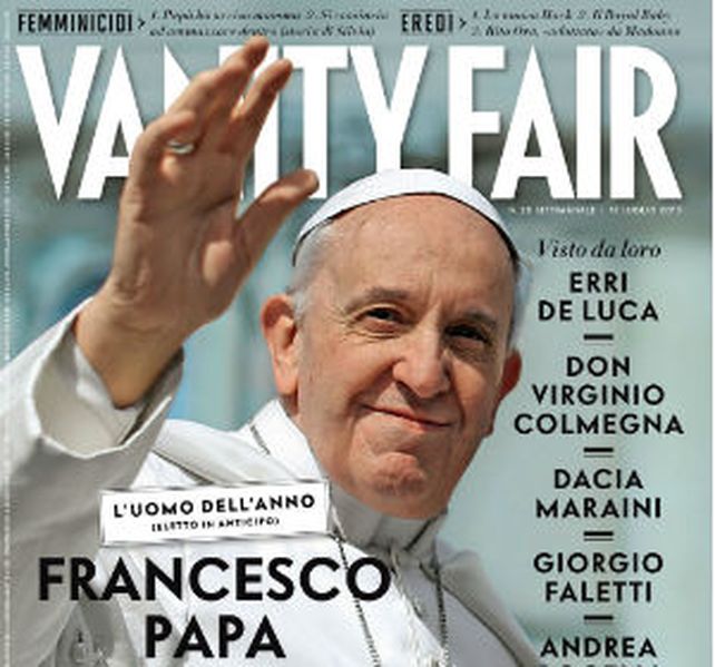 El papa Francisco fue elegido como personaje del año por la revista norteamericana Vanity Fair
