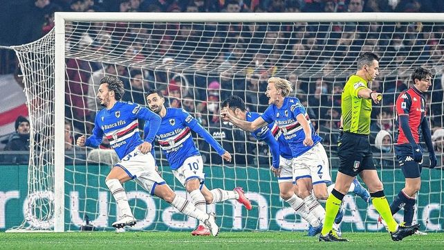 Calcio: Sampdoria batió a Genoa y lo dejó en descenso