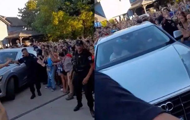 Messi fue recibido por Heinze en el barrio cerrado en Rosario