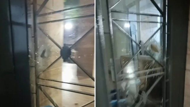 Ataque a piedrazos al municipio de Santa Fe: un hombre vandalizó el ingreso en represalia por un desalojo