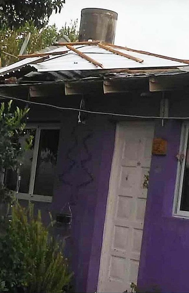 Tormenta en Pueblo Brugo dañó viviendasFotos: Marcos Rivero y otros vecinos&nbsp;