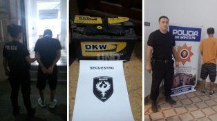 Roba baterías: dos detenidos en dos hechos diferentes en la ciudad