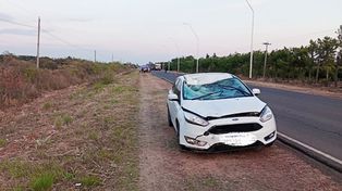 Ciclista murió atropellado por un auto en Ruta 2.&nbsp;Foto: Villa del Rosario Net