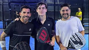 Carlos Tevez y Franco Colapinto compartieron un partido de pádel en Nordelta.