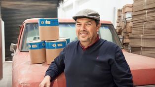Jorge Giménez, titular de Lácteos Las dos S, ubicada entre Gualeguaychú y Urdinarrain, en la ruta provincial 20.