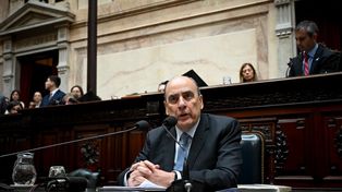 El jefe de Gabinete, Guillermo Francos, cuando brindó el informe de gobierno en Diputados, el 27 de septiembre.