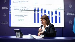 Bullrich presentó los datos este martes en la ciudad de Buenos Aires.
