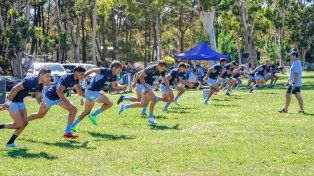 Los Pumas 7 están en plena pretemporada en Pinamar.