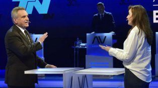 Agustín Rossi, integrante de la fórmula presidencial de Unión por la Patria, y Victoria Villarruel, de la La Libertad Avanza