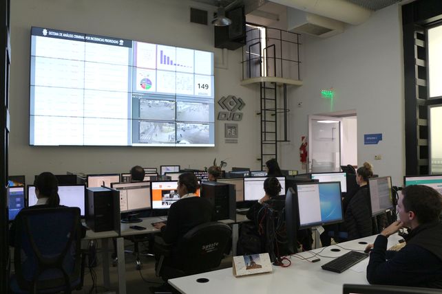 Centro de Monitoreo OJO en Rosario. Foto: La Capital