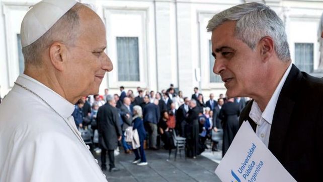 El papa León XIV y Franco Bartolacci&nbsp;