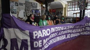 Rueda de prensa organizada ayer por la Articulación Feminista y el Comité Feminista ante la Emergencia Sanitaria de Rosario.