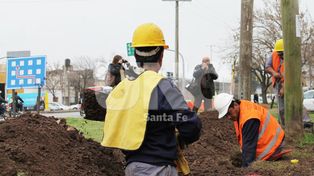 Avanzan las obras de la modernización en la iluminación de López y Planes