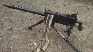 Ametralladora Browning calibre 30 similar a la secuestrada en la casa de la localidad de Candioti.
