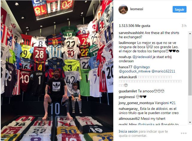 Messi mostró su inmenso museo
