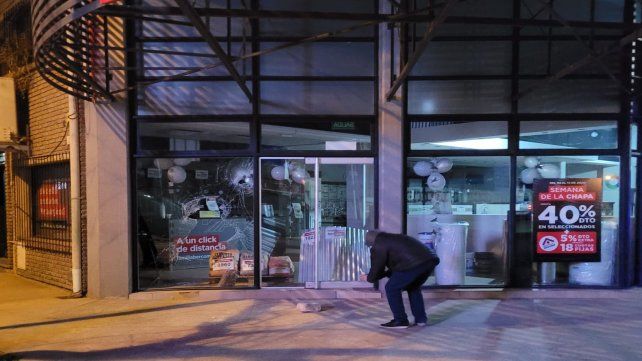 Comercio de Familia Bercomat que fue robado en las últimas horas.