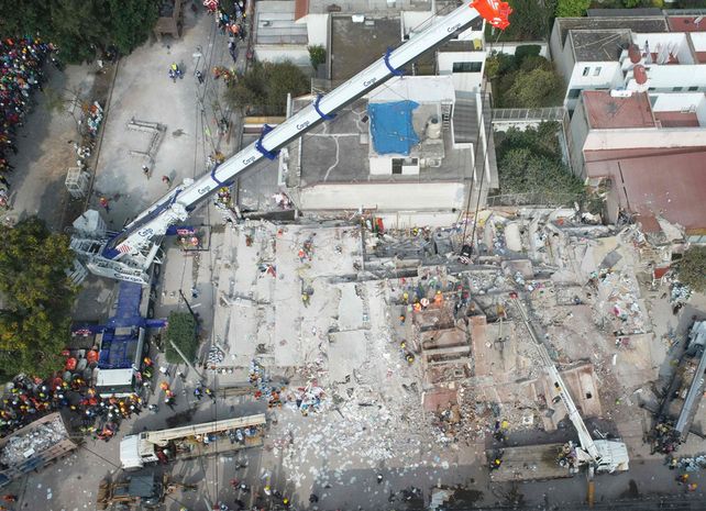 Desde el aire. La imagen concentra destrucción