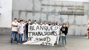 Trabajadores del departamento de bioquímica de la secretaría de Salud piden el pase a planta permanente.