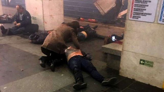 Imágenes de la explosión en el metro de San Petersburgo